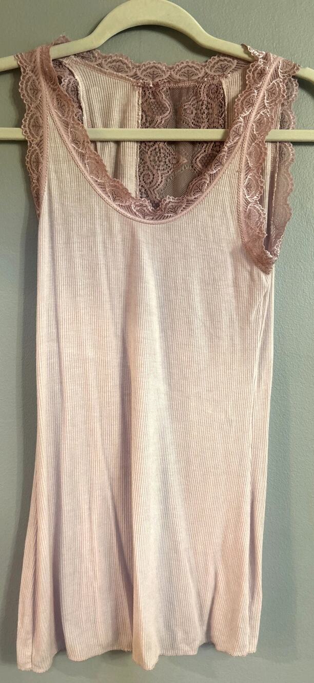 Women's baby doll tank chami Y2K Boho romantic LACE whimsy goth One SZ Italy
